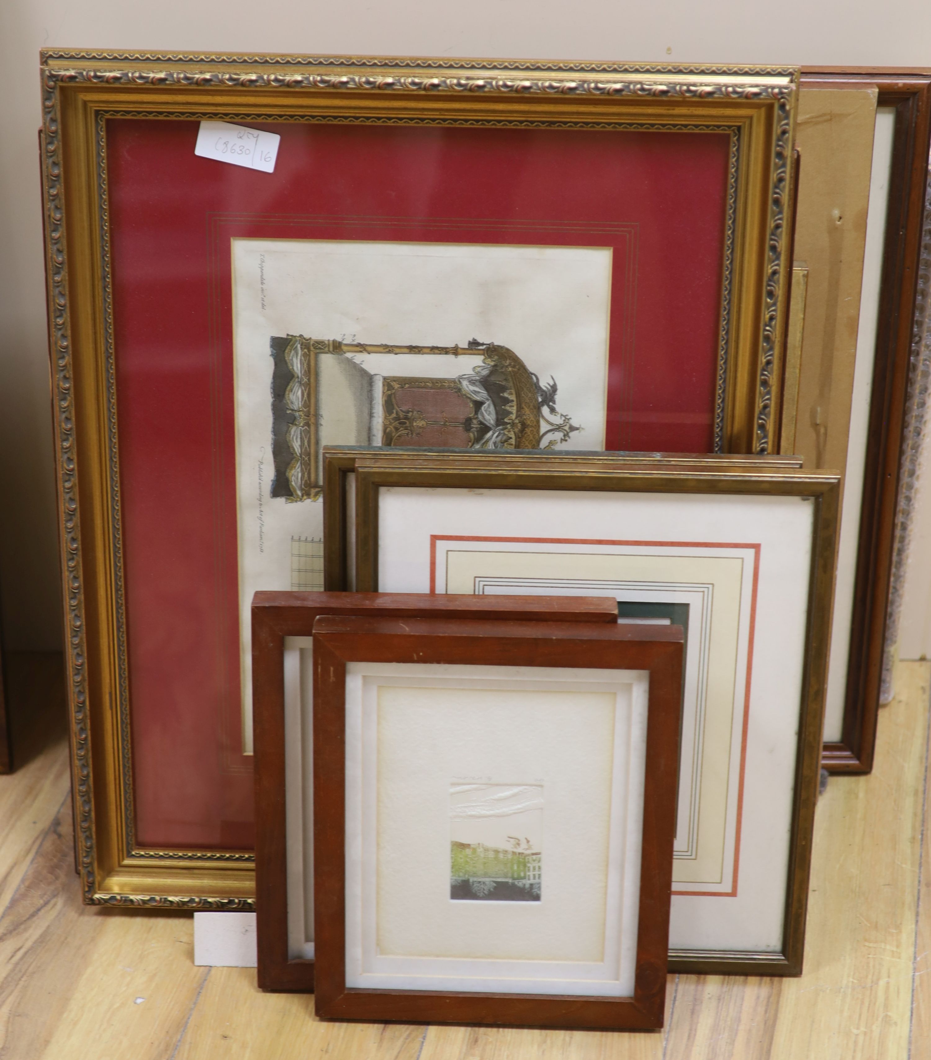 A group of assorted decorative prints